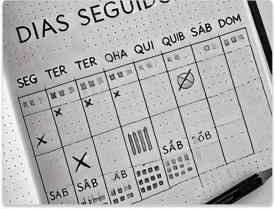 Como você pode acompanhar a evolução dos seus hábitos?